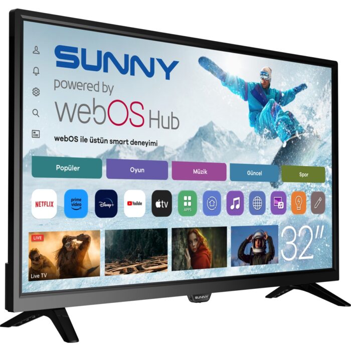 Sunny SN32DAL540 32" 81 Ekran Dahili Uydu Alıcılı HD Ready Smart webOS LED TV - Görsel 2