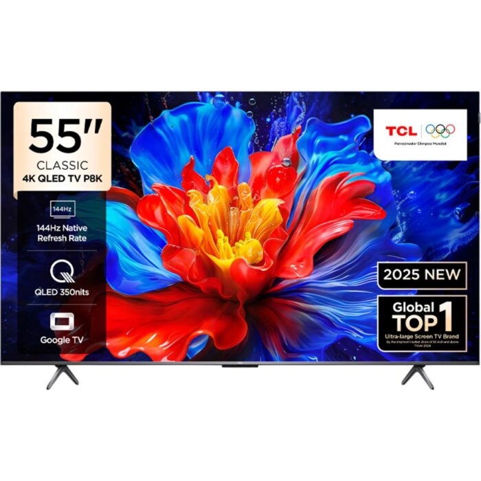 TCL 55P8K 55'' 139 Ekran Uydu Alıcılı 4K Ultra HD QLED Google TV - Görsel 1