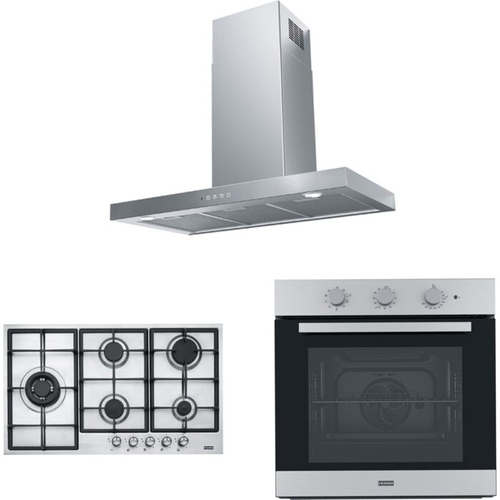 Franke Fdf Eg6 90 Xs Davlumbaz Fhnl 905 4g Tc Xs C Ocak Fsl 82 H Xs Fırın Inox Ankastre Set - Görsel 1