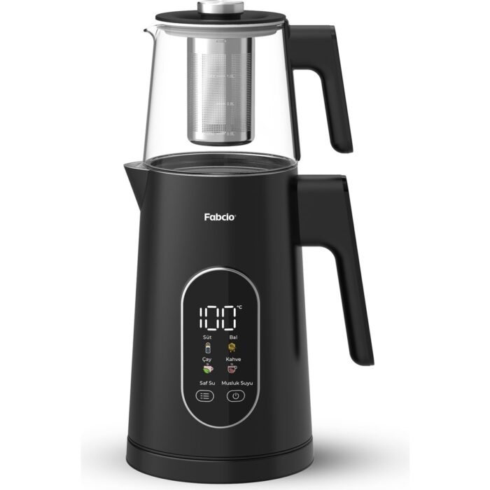 Fabcio Aroma Smart Sıcaklık Kontrollü 1500W Dokunmatik Çelik Çay Makinesi - Görsel 1
