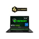 Monster Abra A7 V16.2.2 Intel Core I7 13700HX 32 GB Ram 1 Tb SSD 8 GB Rtx 5050 Freedos 17,3" Fhd 144 Hz Taşınabilir bilgisayar