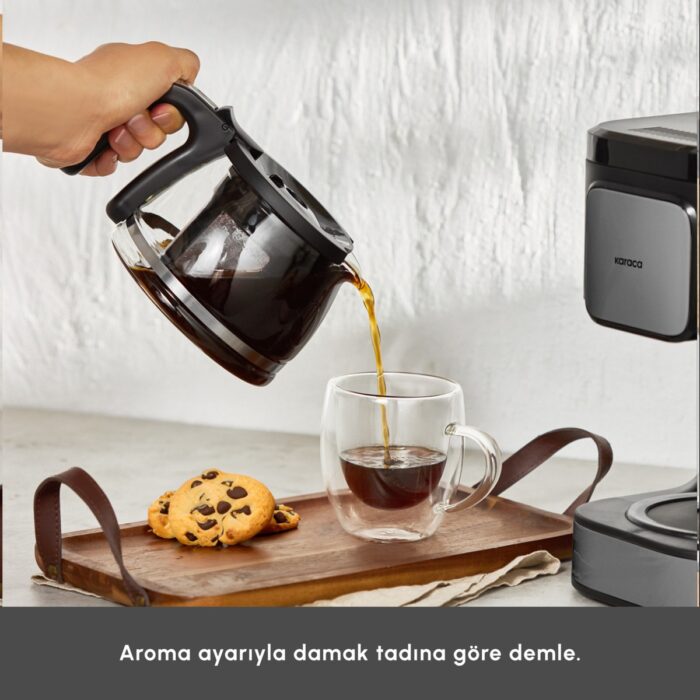 Karaca Just Coffee Aroma 2 In 1 Filtre Kahve Makinesi Space Gray - Görsel 5