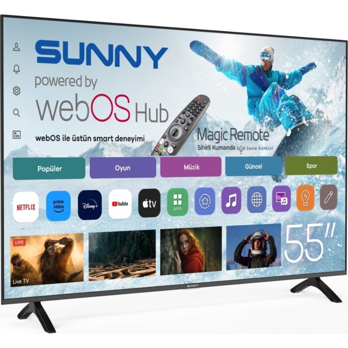 Sunny  SN55FMN252 55" 139 Ekran Uydu Alıcılı 4K Ultra HD Smart webOS LED TV - Görsel 2