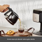 Karaca Just Coffee Aroma 2 In 1 Filtre Kahve ve Çay Demleme Makinesi Bej - Görsel 4