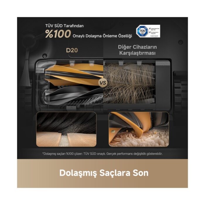 Dreame D20 Robot Süpürge, 13.000 Pa Emiş Gücü - Görsel 3