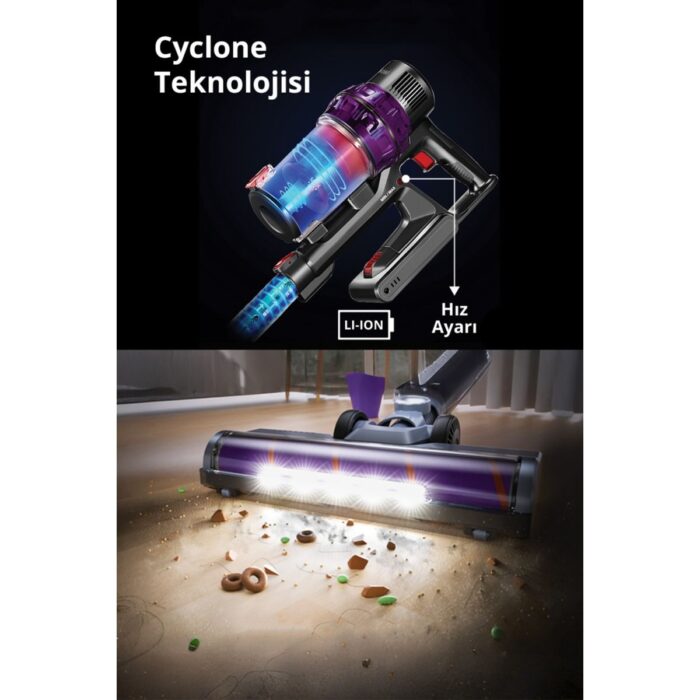 Kiwi KVC-4040BLF Katlanabilir Şarjlı Bldc Motor Dik Süpürge - Görsel 2