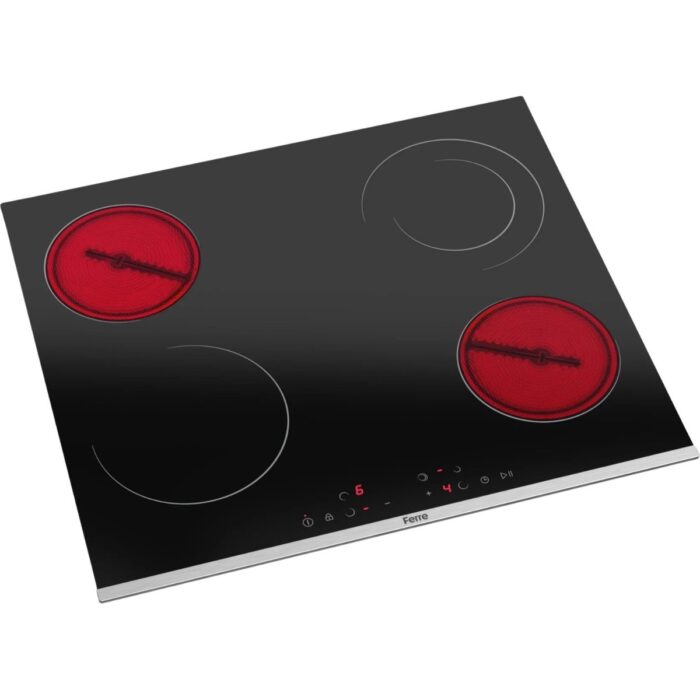 Ferre MS263 Siyah Vitroseramik Elektrikli Ocak 60 Cm, Çift Halkalı (Dual) Pişirme Gözlü - Görsel 2