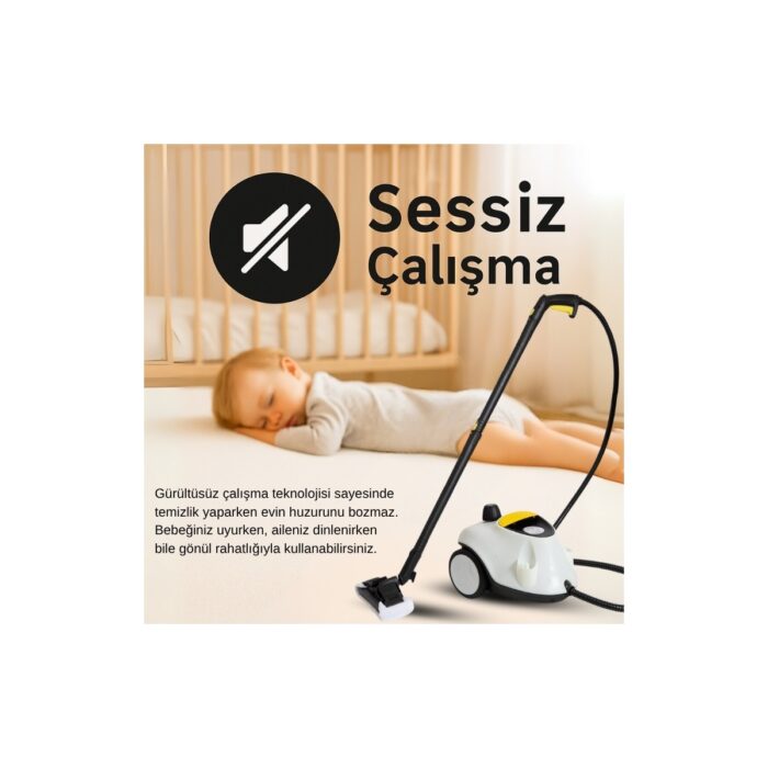 Mieco Stella Deluxe  5 Bar/ 2100W / Çok Fonksiyonlu 25 Parça Buharlı Temizleme Makinası - Beyaz - Görsel 5