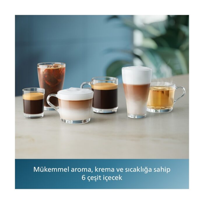 Philips EP3347/90 3300 Serisi LatteGo Tam Otomatik Espresso Makinesi, AquaClean Filtre, 6 İçecek, SilentBrew, Siyah Krom, - Görsel 2