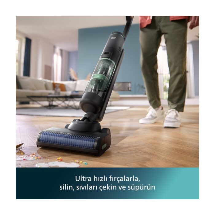 Philips XW7263/11 7000 Serisi AquaTrio Kablosuz Dikey Süpürge, Islak&Kuru Temizlik, Otomatik Temizleme ve Şarj İstasyonu, Kuru Süpürme Başlığı, - Görsel 3