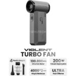 Seyutech Violent Turbo Jet Fan 130000RPM Ultra Güçlü Motor Güçlü Vakum 4000MAH Bataryalı Üflemeli
