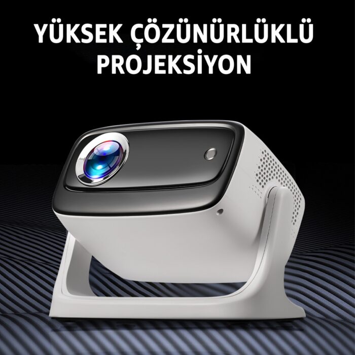 Robeve Lensun 4K Full Hd New 15 LED Projeksiyon Cihazı – 200 Inç, Wi-Fi, Bluetooth 5.2, Hdmı/usb/playstore, Android Tv,  Otomatik Görüntü Düzeltme, Dahili Hoparlör - Görsel 4