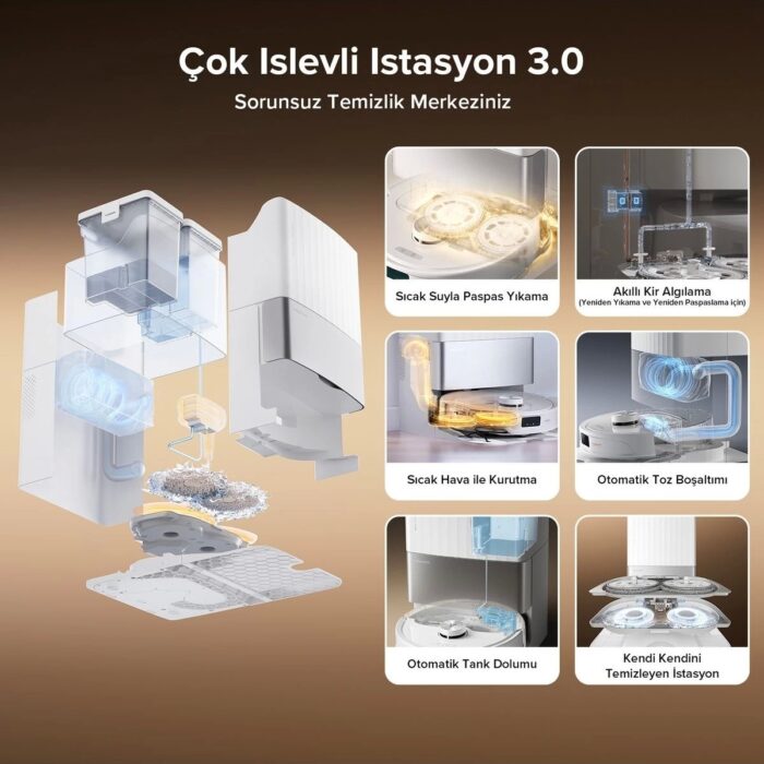 Roborock Q Revo Master Çöp Istasyonlu Akıllı Robot Süpürge - Beyaz - Görsel 2