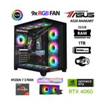 Xaser Sword X32 Ryzen 7 5700X 32GB Ram 1tb M.2 Nvme SSD 8gb RTX4060 Sıvı Soğutmalı Oyuncu Bilgisayarı