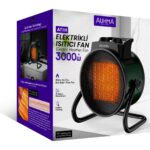 Auhma AT1H Elektrikli Isıtıcı Fan Yeşil | 3000W Hızlı Isınma, 3 Kademeli Ayar, Sessiz Ptc Isıtma Teknolojisi - Görsel 3