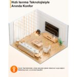 Auhma AT1H Elektrikli Isıtıcı Fan Yeşil | 3000W Hızlı Isınma, 3 Kademeli Ayar, Sessiz Ptc Isıtma Teknolojisi - Görsel 5