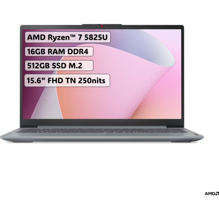 110001165284064.jpg Lenovo Ideapad Slim 3 AMD Ryzen 7 5825U 16GB 512GB SSD Freedos 15.6" FHD Taşınabilir Bilgisayar 82XM00U4TX - Görsel 1