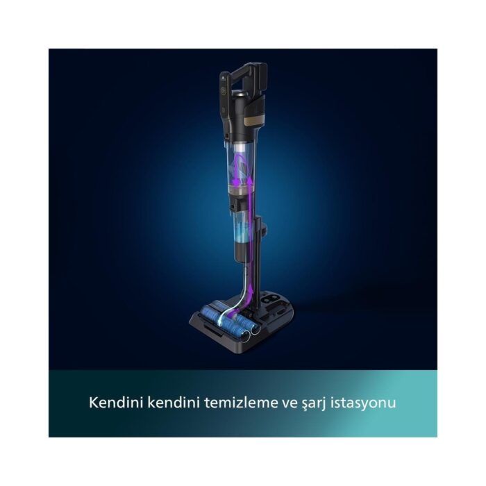 Philips 9000 Serisi AquaTrio Kablosuz Dikey Süpürge, Otomatik Temizleme ve Şarj İstasyonu​, AquaSpin Başlık, PowerCyclone Aqua,XW9463/11 - Görsel 2