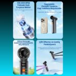 Seyutech F1 Violent Turbo Jet Fan 130000RPM Ultra Güçlü Motor Güçlü Vakum 4000MAH Bataryalı Üflemeli - Görsel 5