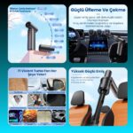 Seyutech F1 Violent Turbo Jet Fan 130000RPM Ultra Güçlü Motor Güçlü Vakum 4000MAH Bataryalı Üflemeli - Görsel 4