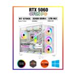 Zeiron Mirage X50 Pro White Ryzen 7 5700X 32GB 1tb M.2 SSD RTX5060 Sıvı Soğutmalı Oyuncu Bilgisayarı