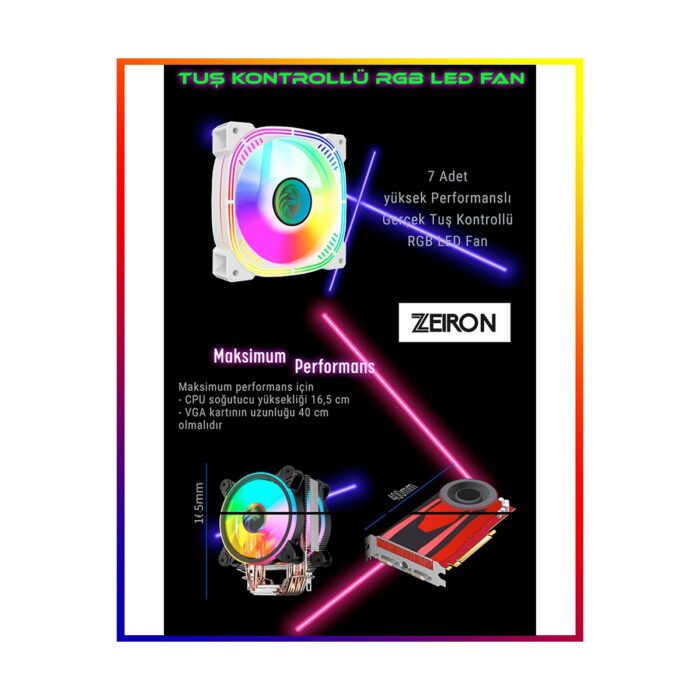 Zeiron Mirage X50 Pro White Ryzen 7 5700X 32GB 1tb M.2 SSD RTX5060 Sıvı Soğutmalı Oyuncu Bilgisayarı - Görsel 5