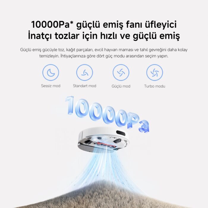 Robot Vacuum H40 Akıllı Robot Süpürge + Mop 10000PA (Xiaomi Türkiye Garantili) - Görsel 3