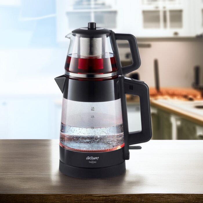 110001170373152.jpg Arzum AR3136 Teamond Çay Makinesi - Siyah - Görsel 1