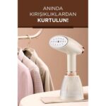 Başkenttekno KY-003 Beyaz Buharlı Kırışık Giderici 1500W Taşınabilir Seyahat Boy Dikey Ütü - Görsel 3