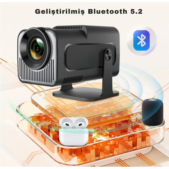 Tarçın Teknomie Android Wifi Taşınabilir Akıllı Projektör – 4K Ultra Hd, Bluetooth 5.0, Hoparlör, Çok Amaçlı Akıllı Mini Projeksiyon - Görsel 4