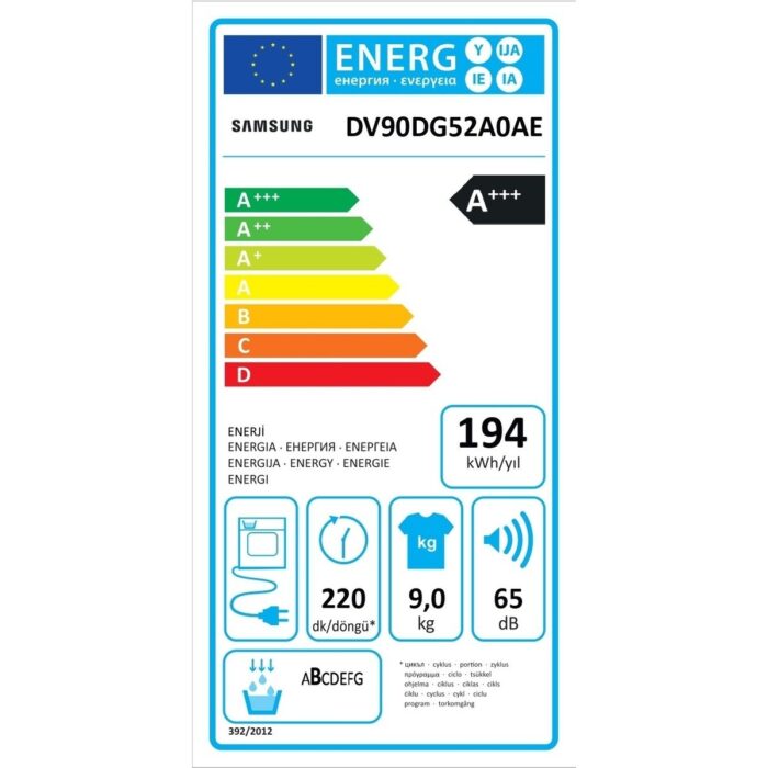 Samsung DV90DG52A0AEAH 9 kg Çamaşır Kurutma Makinesi - Görsel 5