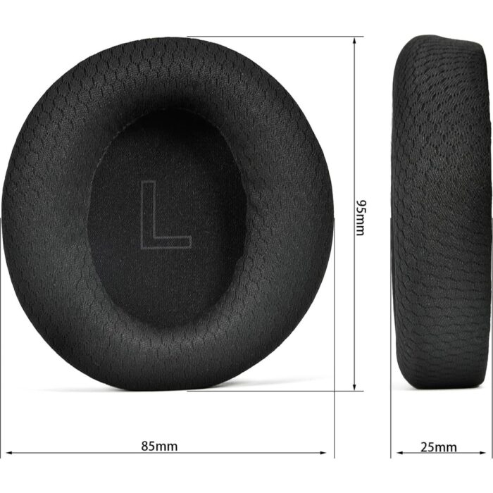 Mrs Toys Anker Life Q30 / Q35 Uyumlu (Mest Örme Kumaş),kulaklık Kulak Yastıkları Süngeri Pedi Anker Soundcore Life Q30 Q35 Q30 Bt Q35 Bt Prefesyonel Sünger Köpük Için Kulak Yastık-Siyah - Görsel 2