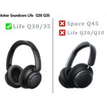 Mrs Toys Anker Life Q30 / Q35 Uyumlu (Mest Örme Kumaş),kulaklık Kulak Yastıkları Süngeri Pedi Anker Soundcore Life Q30 Q35 Q30 Bt Q35 Bt Prefesyonel Sünger Köpük Için Kulak Yastık-Siyah - Görsel 3
