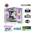 Xaser Eco X180 I9 14900KF 32GB Ddr5 Ram 1tb M.2 Nvme SSD 16GB RTX5060TI Sıvı Soğutmalı Masaüstü Oyuncu Bilgisayarı