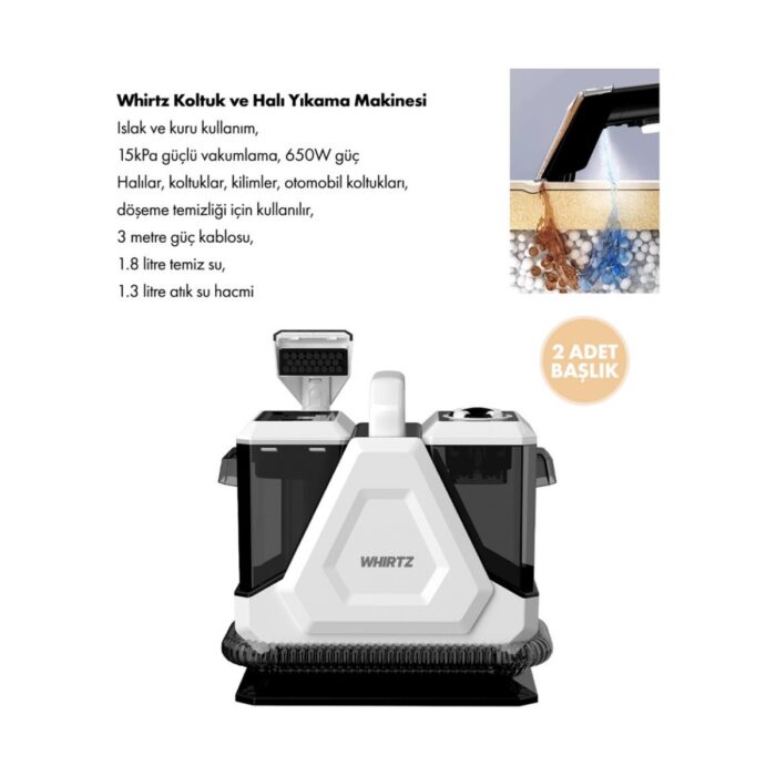 110001175190052.jpg Whirtz Halı Yıkama Makinesi - Beyaz - Görsel 1