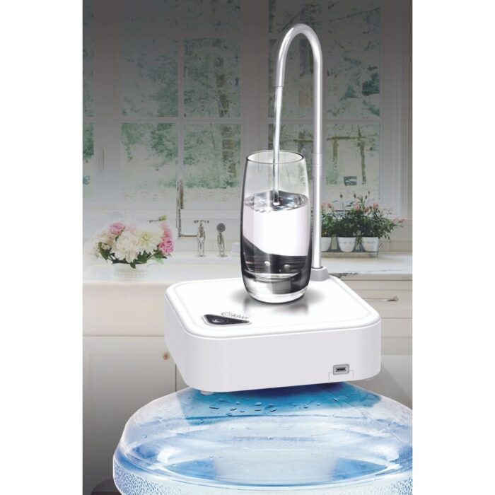 Kiwi Kwp 8520 USB Şarjlı Su Pompası - 5,5 cm Damacana ile Uyumlu, BPA İçermeyen, Paslanmaz Çelik Musluk, Siyah - Görsel 3