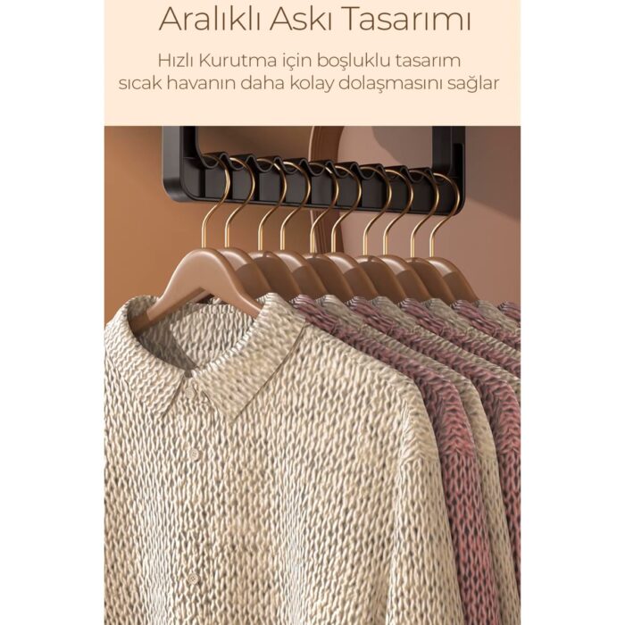 Robo Katlanır Çamaşır Kurutma Makinesi Pembe - Görsel 4