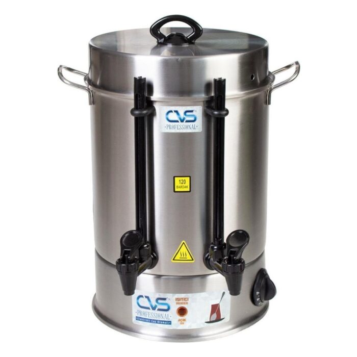 CVS DN 91108 Profesyonel Çay Otomatı - 120 Bardak Kapasitesi, 20 Litre Paslanmaz Çelik Gövde, Sıcak Tutma Özelliği ile - Görsel 2