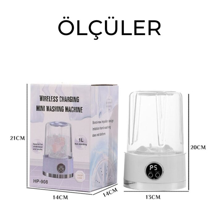 Robo Şarjlı Taşınabilir Çamaşır Makinesi - Görsel 5