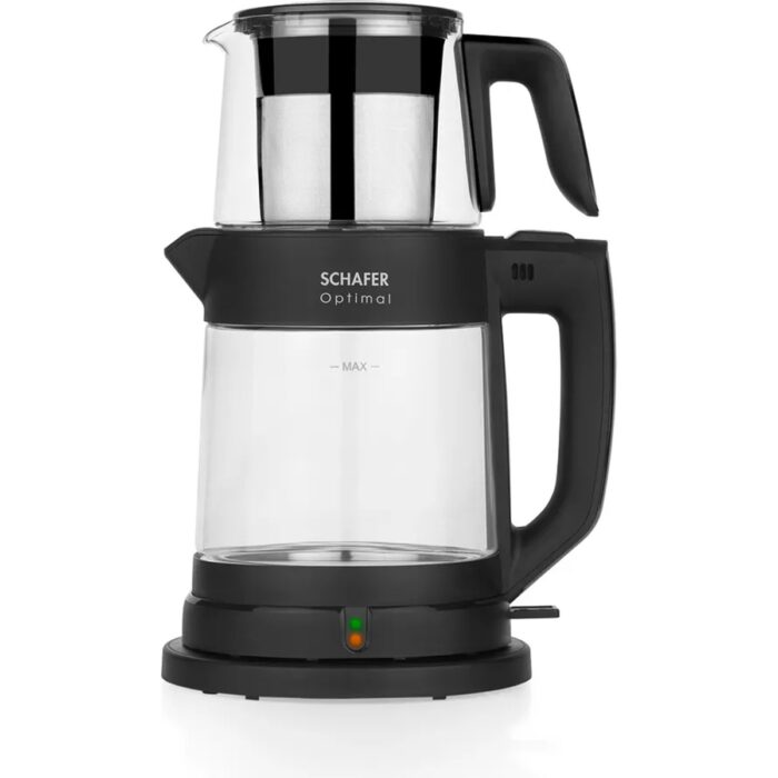 Schafer Optimal Elektrikli Cam Çay Makinesi-Siyah - Görsel 4