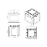 Ferre Beyaz Set ( D101 Beyaz Davlumbaz -ED076-WFA Beyaz Ocak- XE63CB Fryart Beyaz Fırın ) - Görsel 3