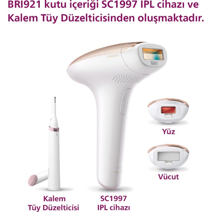 Philips Lumea  BRI921/00 Lazer Epilasyon IPL Tüy Alma Cihazı+Kaş Düzeltici,Yüz+Vücut+Hassas Bölge Kullanımı - Görsel 2