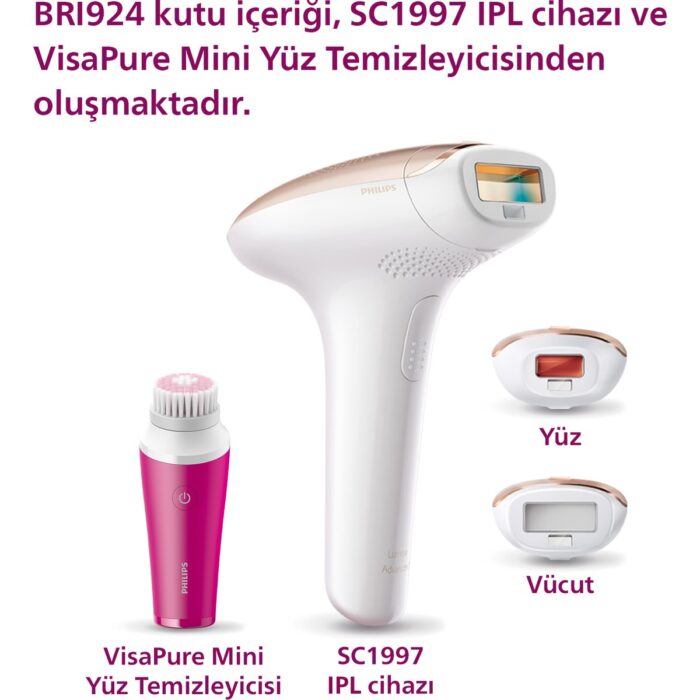 Philips BRI924/00 Lumea Lazer Epilasyon Ipl Tüy Alma Cihazı,çanta ve Yüz Temizleme Cihazı Hediyeli - Görsel 2