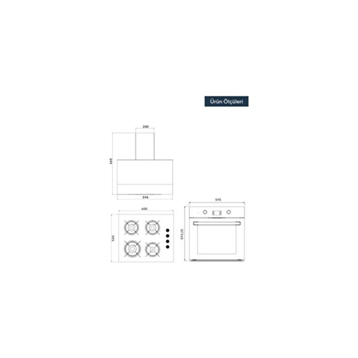 Kumtel Black Lake Ankastre Set - Görsel 5