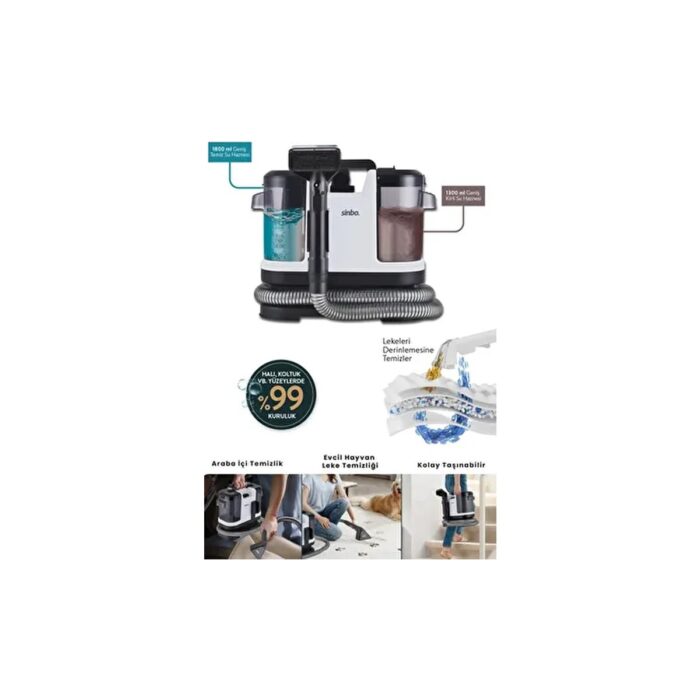110001183713363.jpg Sinbo SCC-7605 Koltuk ve Halı Yıkama Makinesi Evcil Hayvan Başlıklı - Görsel 1