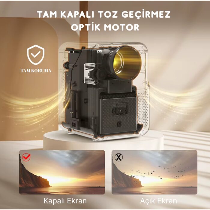 BYINTEK U4 Pro Akıllı Projeksiyon Cihazı 1080P Full HD - Android - Wifi - 450 ANSI Lumen - Görsel 2