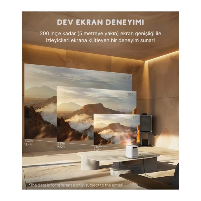 BYINTEK U4 Pro Akıllı Projeksiyon Cihazı 1080P Full HD - Android - Wifi - 450 ANSI Lumen - Görsel 4