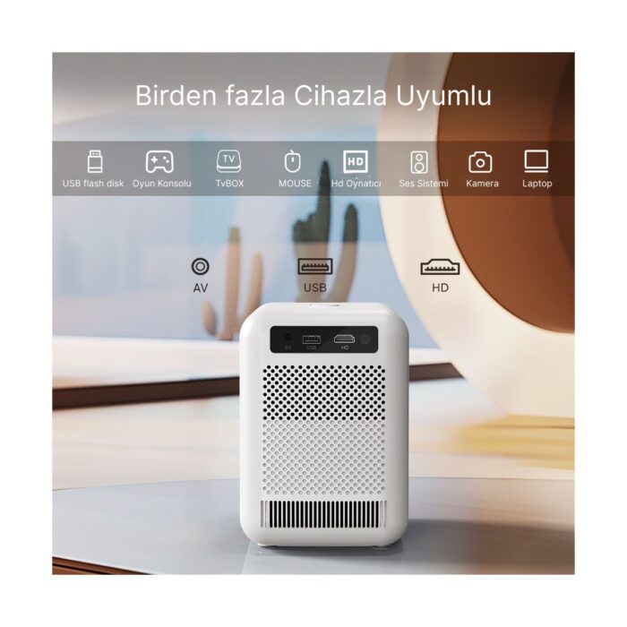BYINTEK U4 Pro Akıllı Projeksiyon Cihazı 1080P Full HD - Android - Wifi - 450 ANSI Lumen - Görsel 5
