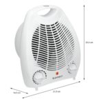 Simtech 2000W Fanlı Isıtıcı – Ayarlanabilir Isı Kontrolü ve Devrilme Emniyeti, Ofis ve Şantiye Kullanımına Uygun, Beyaz - Görsel 2