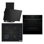 Bosch Siyah 3 lü Ankastre Set 336 ( HUA717BA0T - POP6C6P30O - DWK63PJ60T(61T) ) - Buhar Destekli